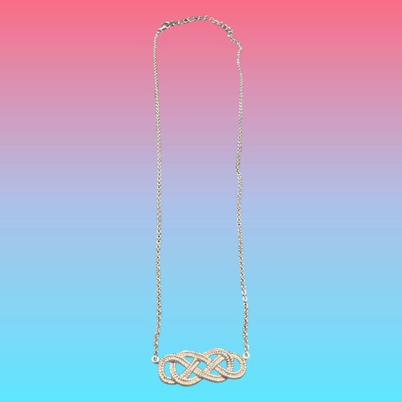 CELTIC KNOT STERLING SILVER 925 NECKLACE - Picture 1 of 6